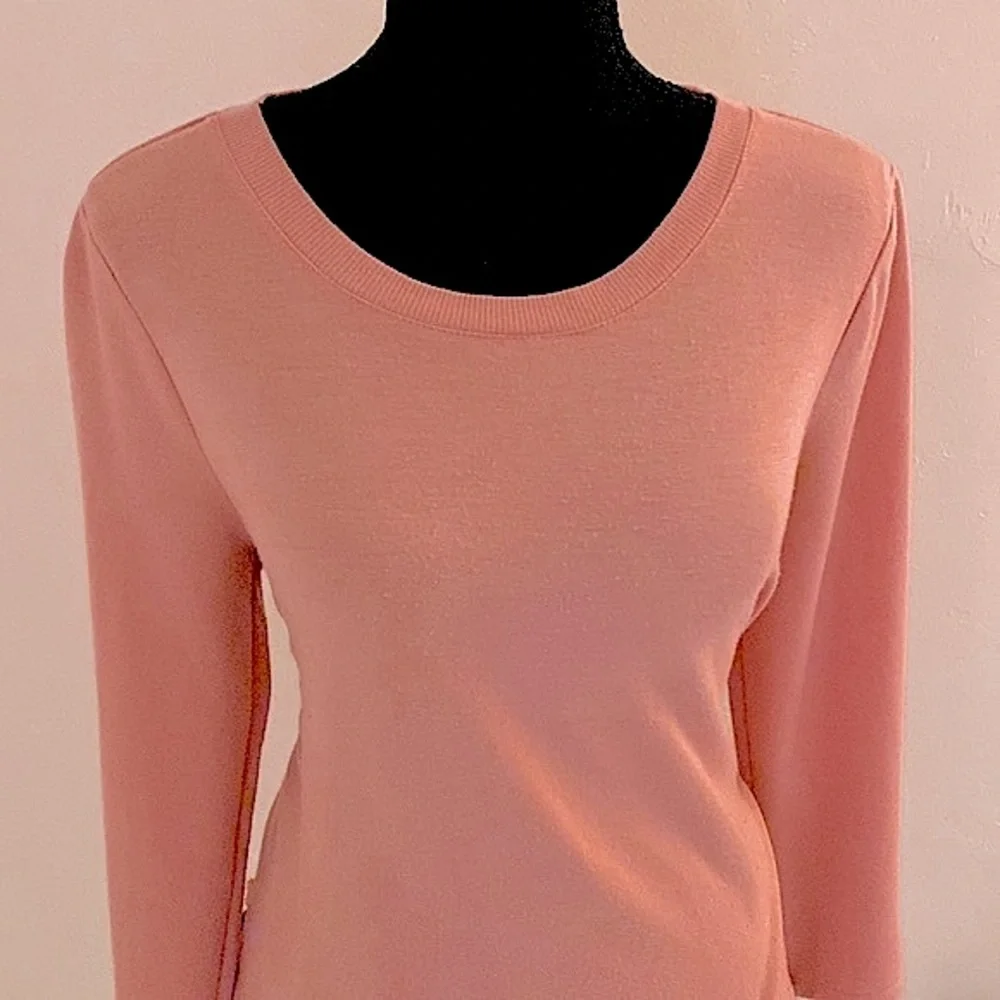 Cupio 3/4 Sleeve High Low Light Pink Top Size Medium - Picture 6 of 16